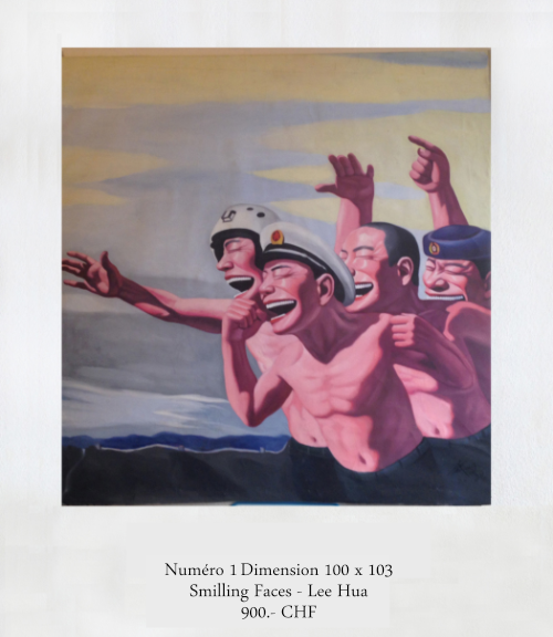 marin smilling faces peinture