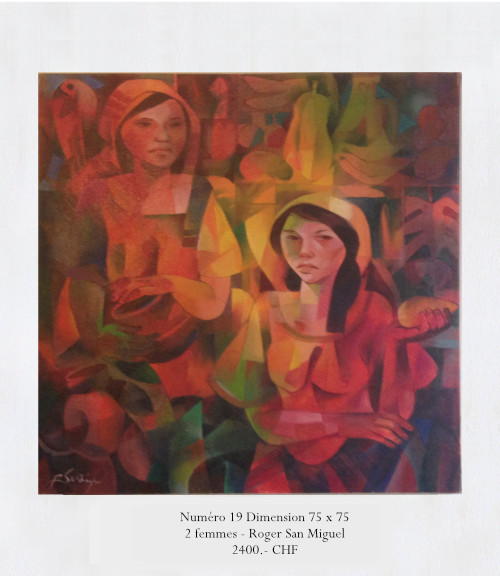 2 femmes Raoul San Miguel Peinture