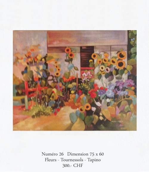 Fleurs-Tournessols Tapino Peinture