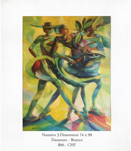Peinture abstraite danseurs