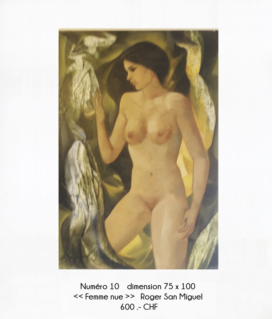 Femme Nue Roger San Miguel Peinture